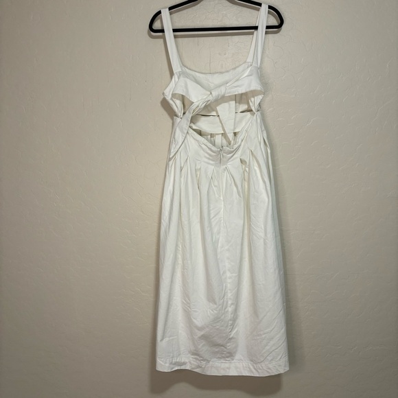 Lulu’s White Loved You All Along Tie-Back Cutout Fit and Flare Midi Dress Size L - Picture 9 of 11